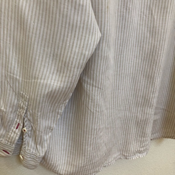 Tommy Bahama linen striped long sleeves shirt XXL - Picture 7 of 8